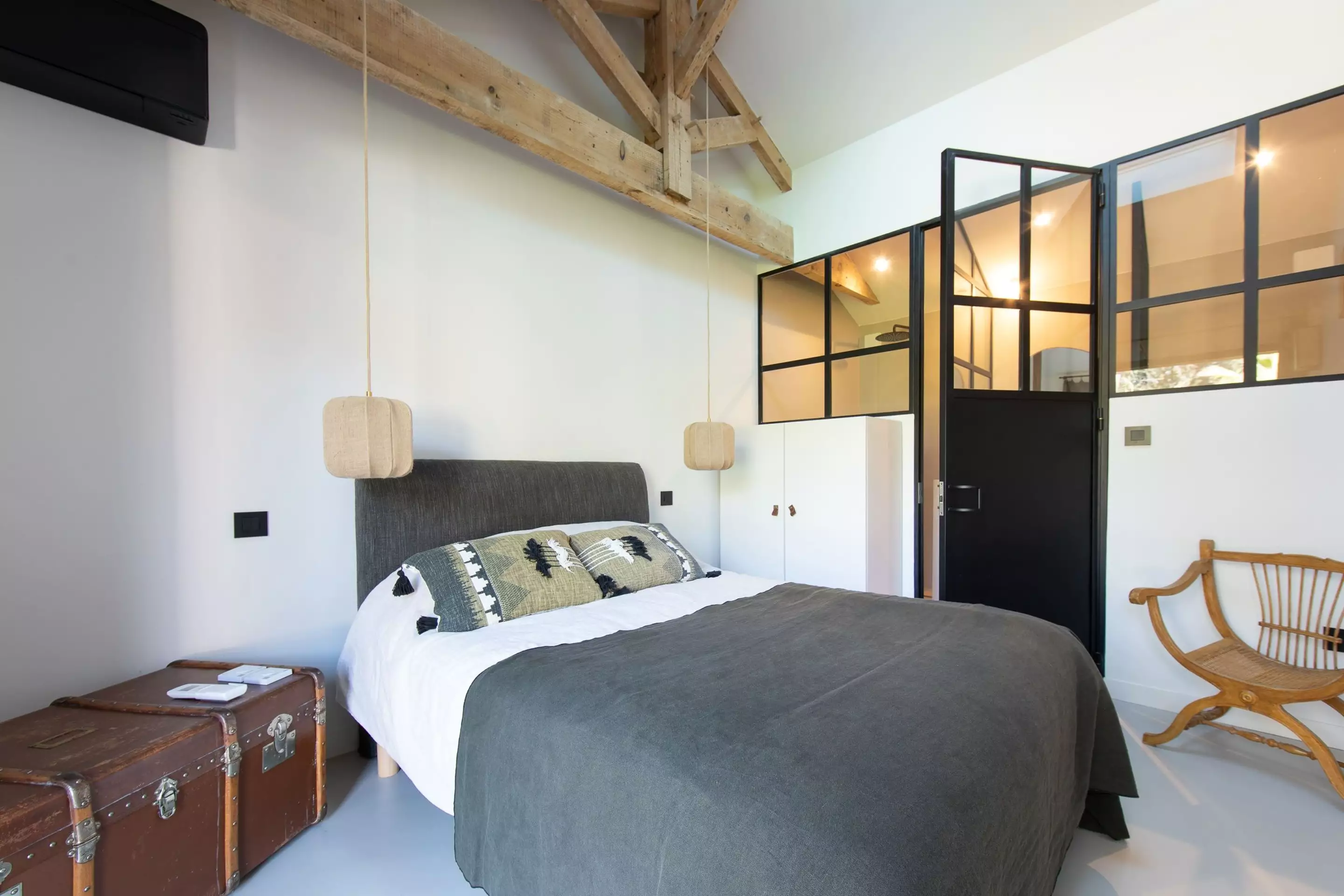 chambre maison en bois Villa Esmée Arcachon chambre maison en bois Villa Esmée Arcachon