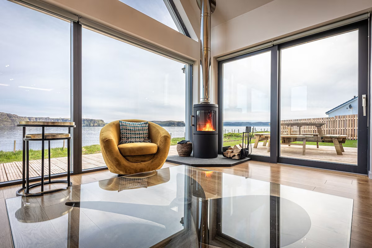 salon maison en bois Tides Ile de Skye salon maison en bois Tides Ile de Skye
