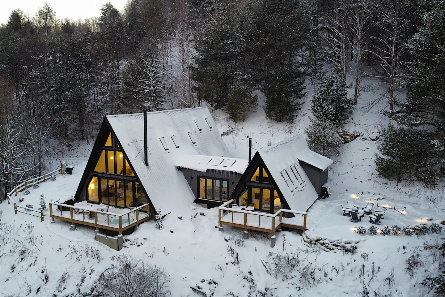 double maison A-Frame double maison A-Frame