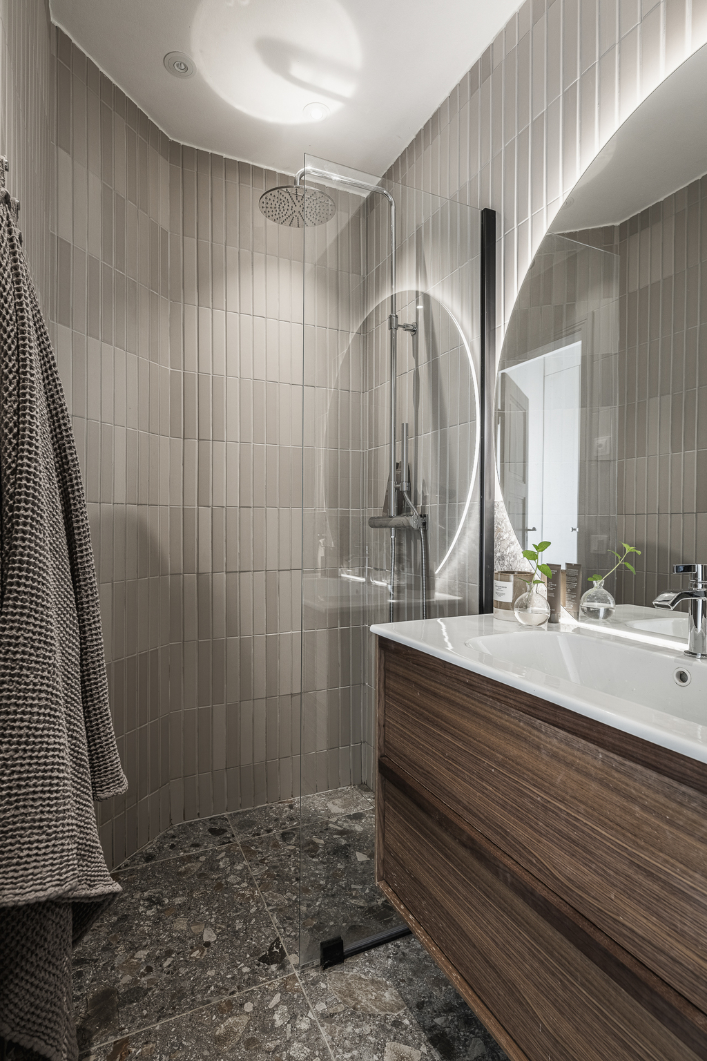 salle de bain design beige décoration scandinave