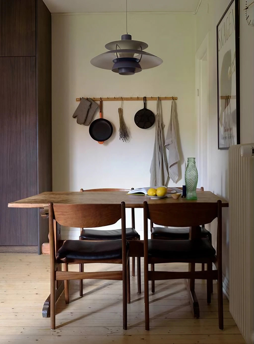 salle à manger décoration vintage et scandinave