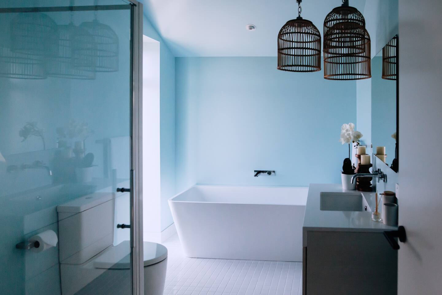 salle de bain design bleue salle de bain design bleue