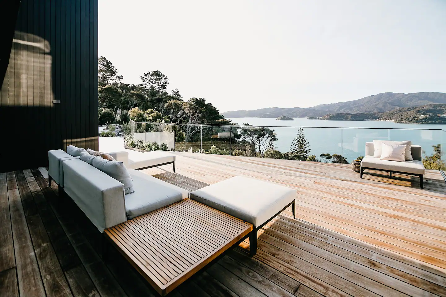 terrasse bois vue mer maison contemporaine terrasse bois vue mer maison contemporaine