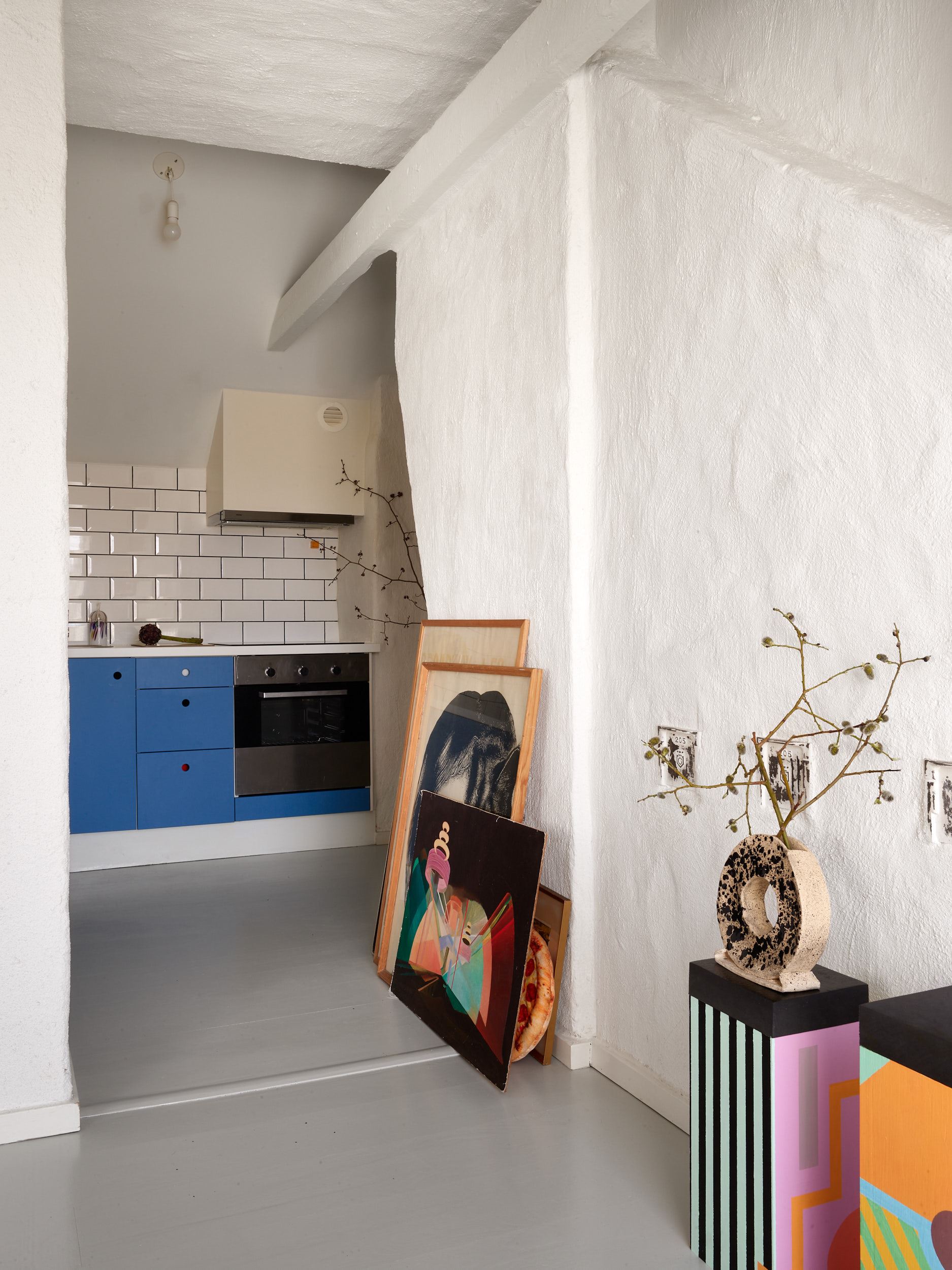 cuisine bleue décoration design studio 42m2