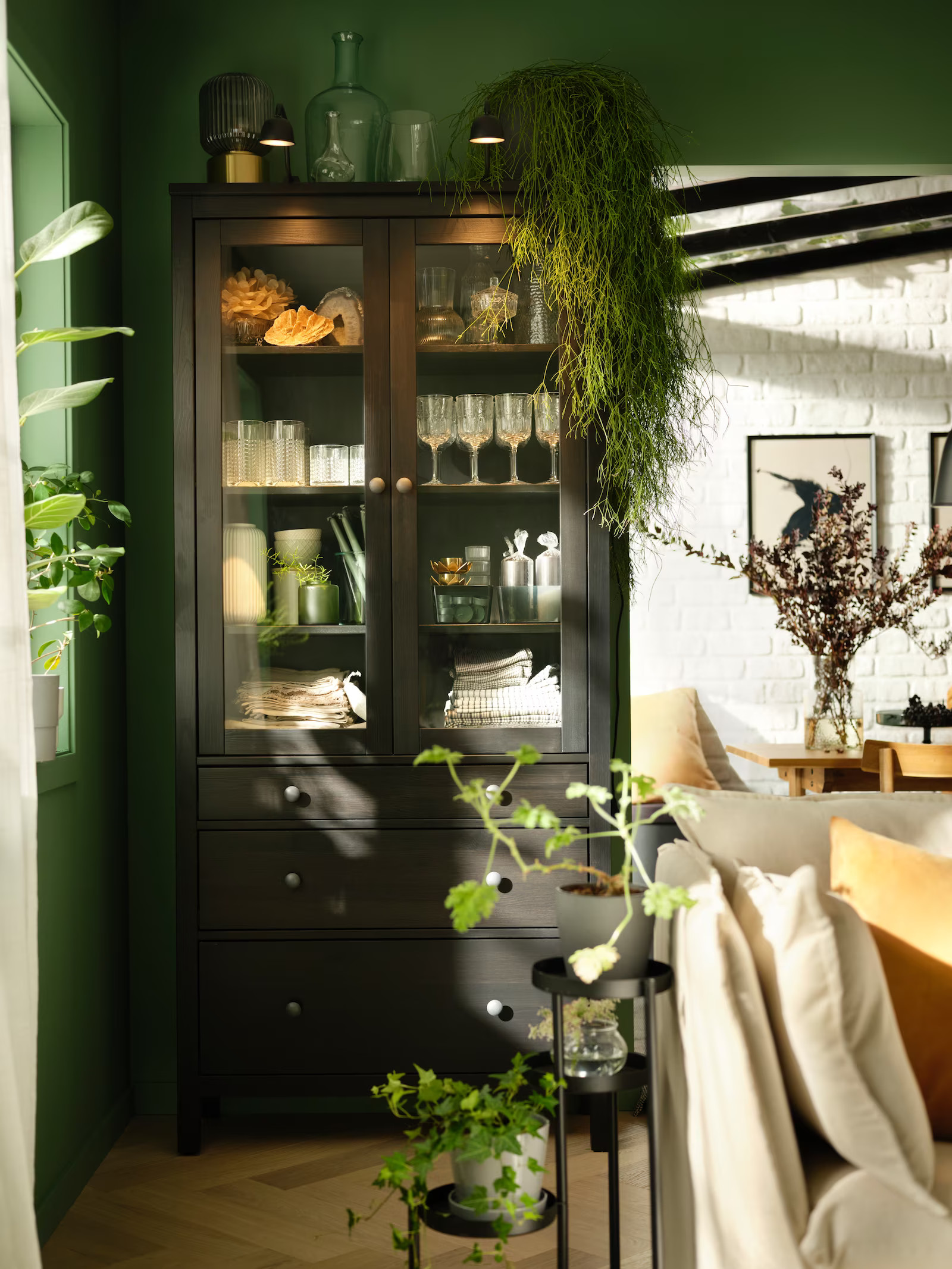salon plafond vert