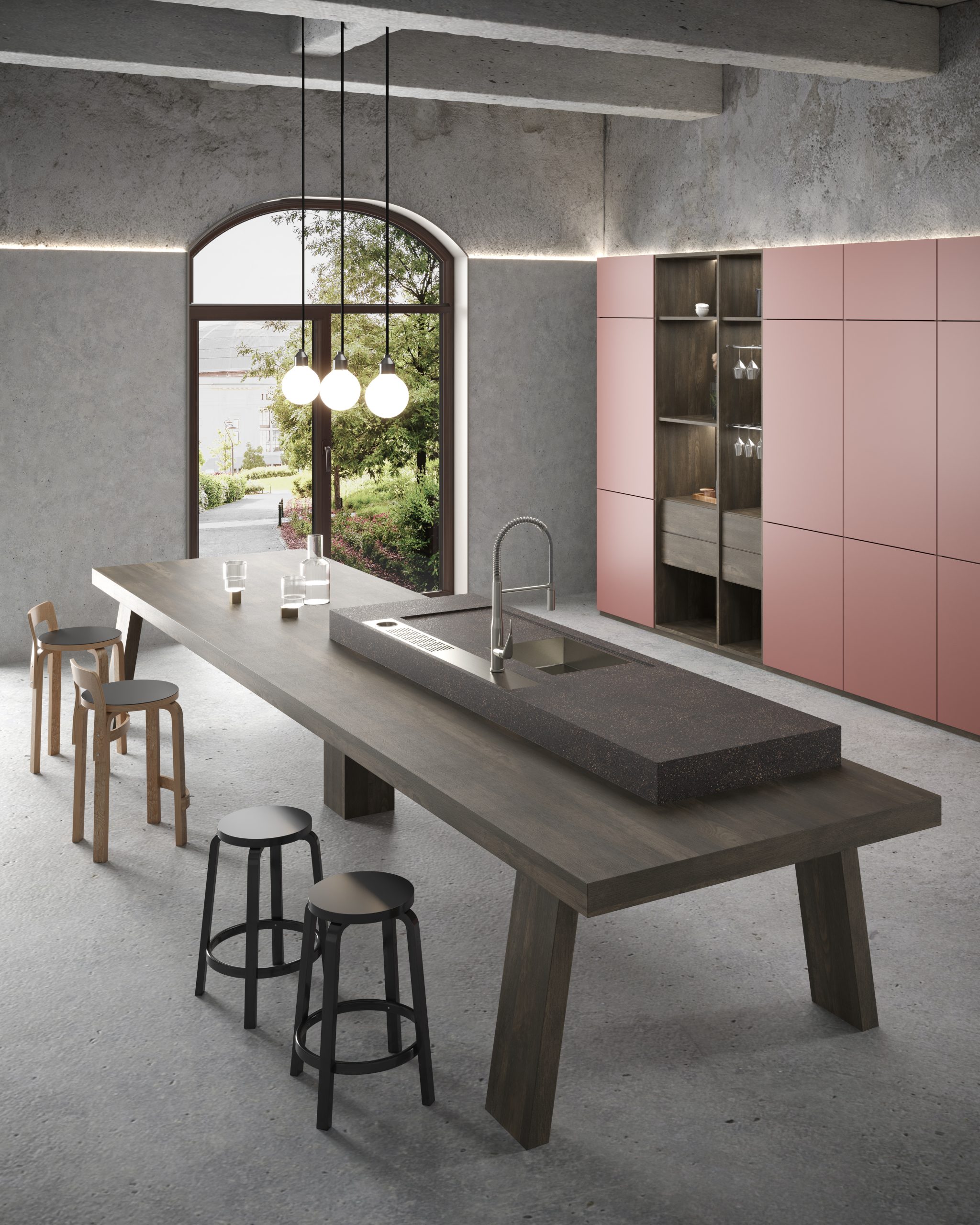 cuisine design terracotta revêtement ARPA cuisine design terracotta revêtement ARPA