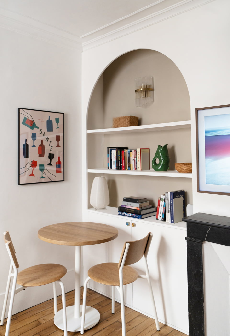bibliothèque avec arche deux-pièces 40m2 Paris bibliothèque avec arche deux-pièces 40m2 Paris