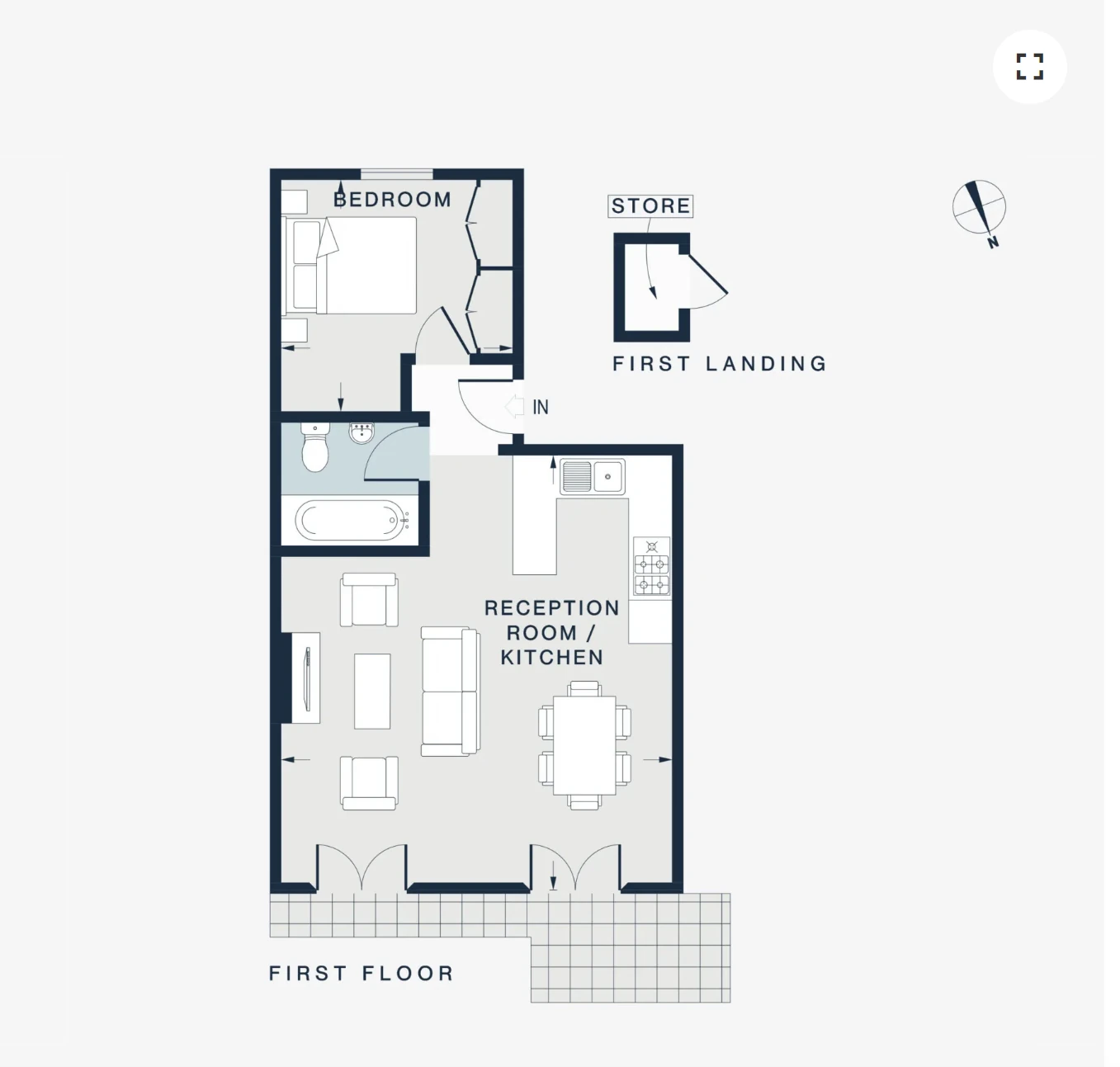 plan appartement deux-pièces de 45m2 plan appartement deux-pièces de 45m2