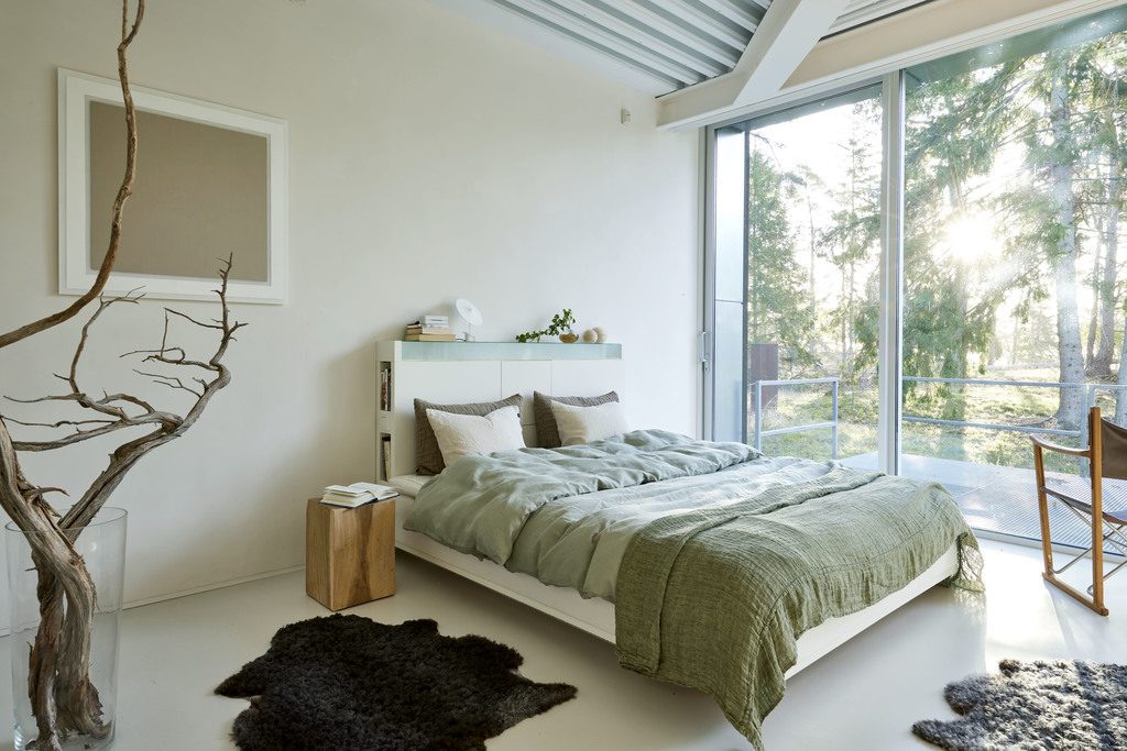 chambre maison contemporaine décoration naturelle