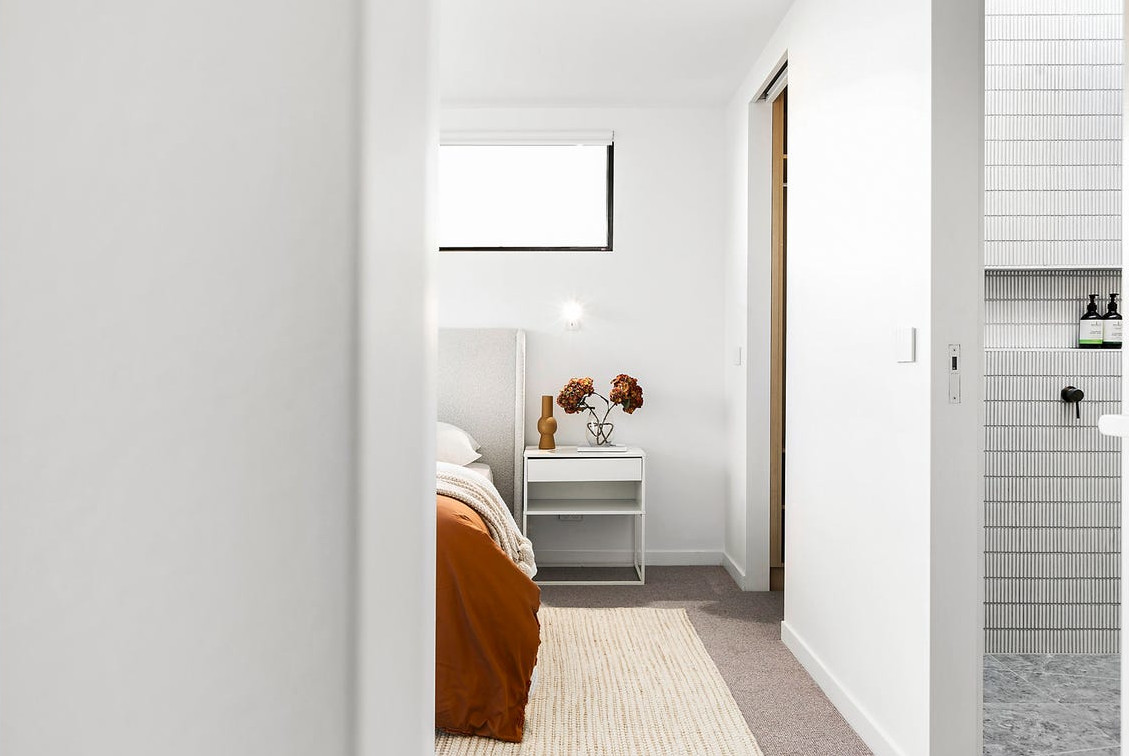 chambre décoration contemporaine avec salle de bain