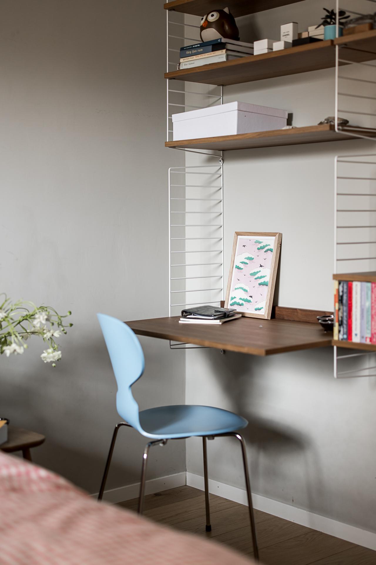 espace bureau String décoration vintage et scandinave