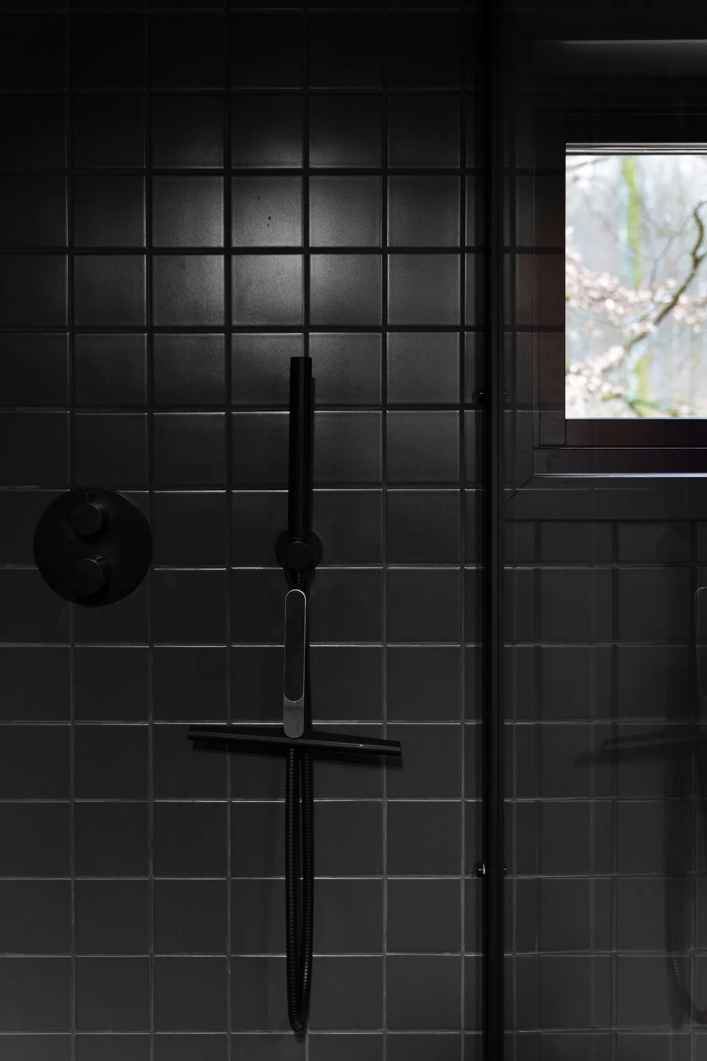 salle de bain Vipp petite maison 55m2 en bois noir