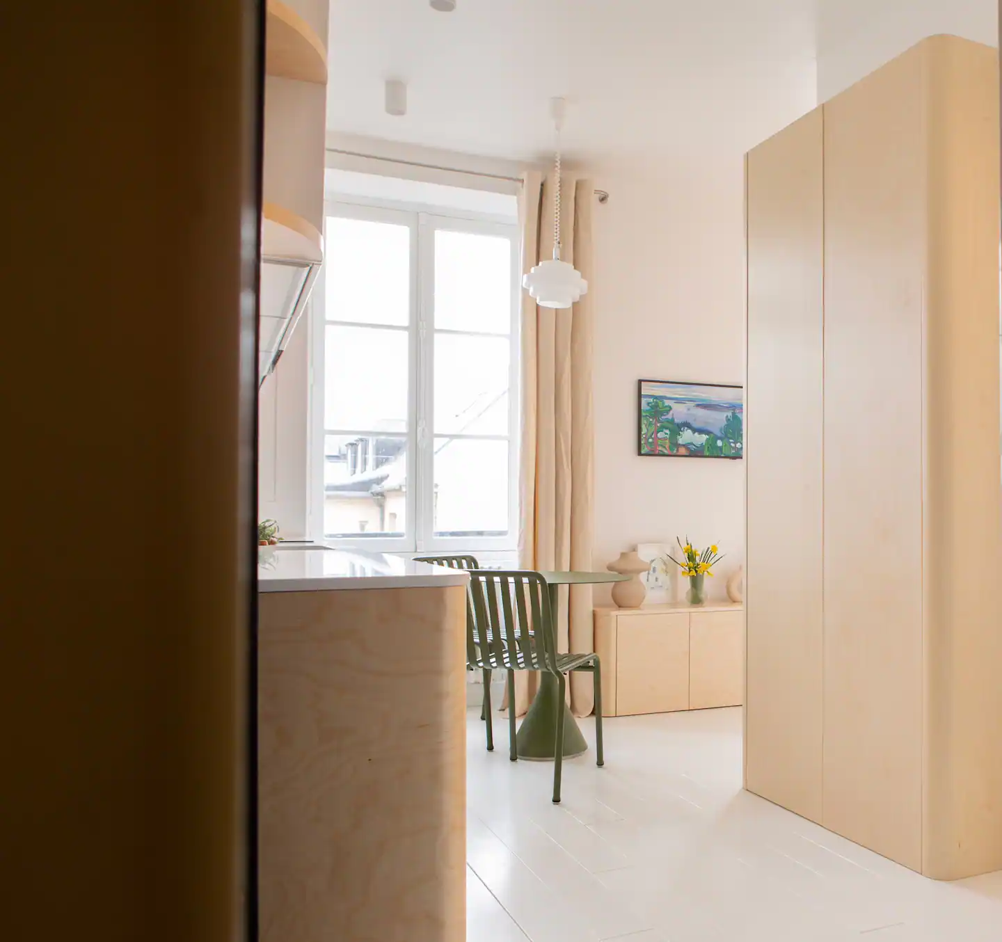 cuisine et salle à manger studio 27m2 Versailles