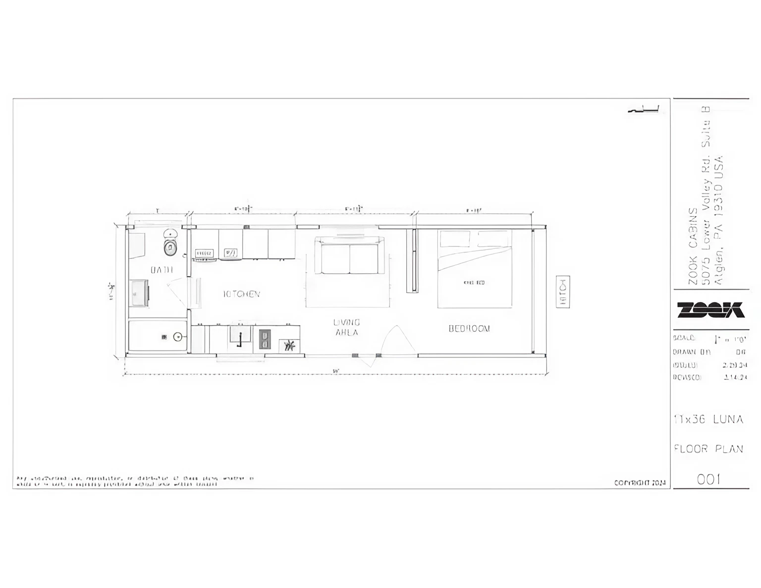 plan tiny house The Luna Zook Cabins