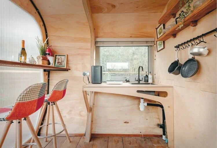 cuisine tiny house Monocoque Cabin Markos Design Workshop cuisine tiny house Monocoque Cabin Markos Design Workshop