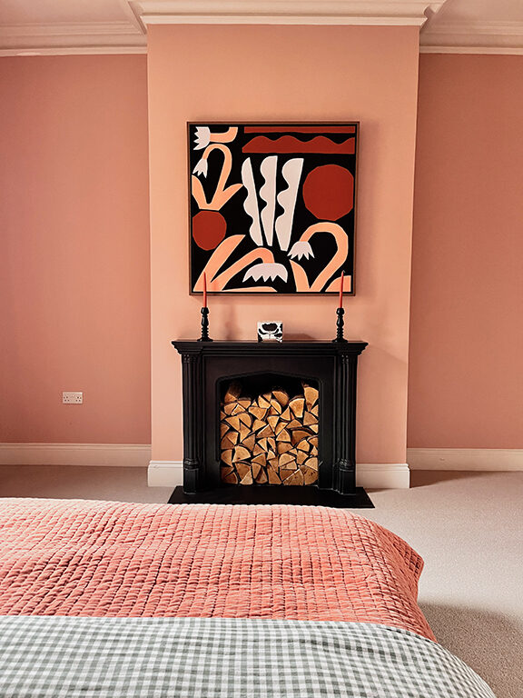 chambre couleur terracotta décoration contemporaine