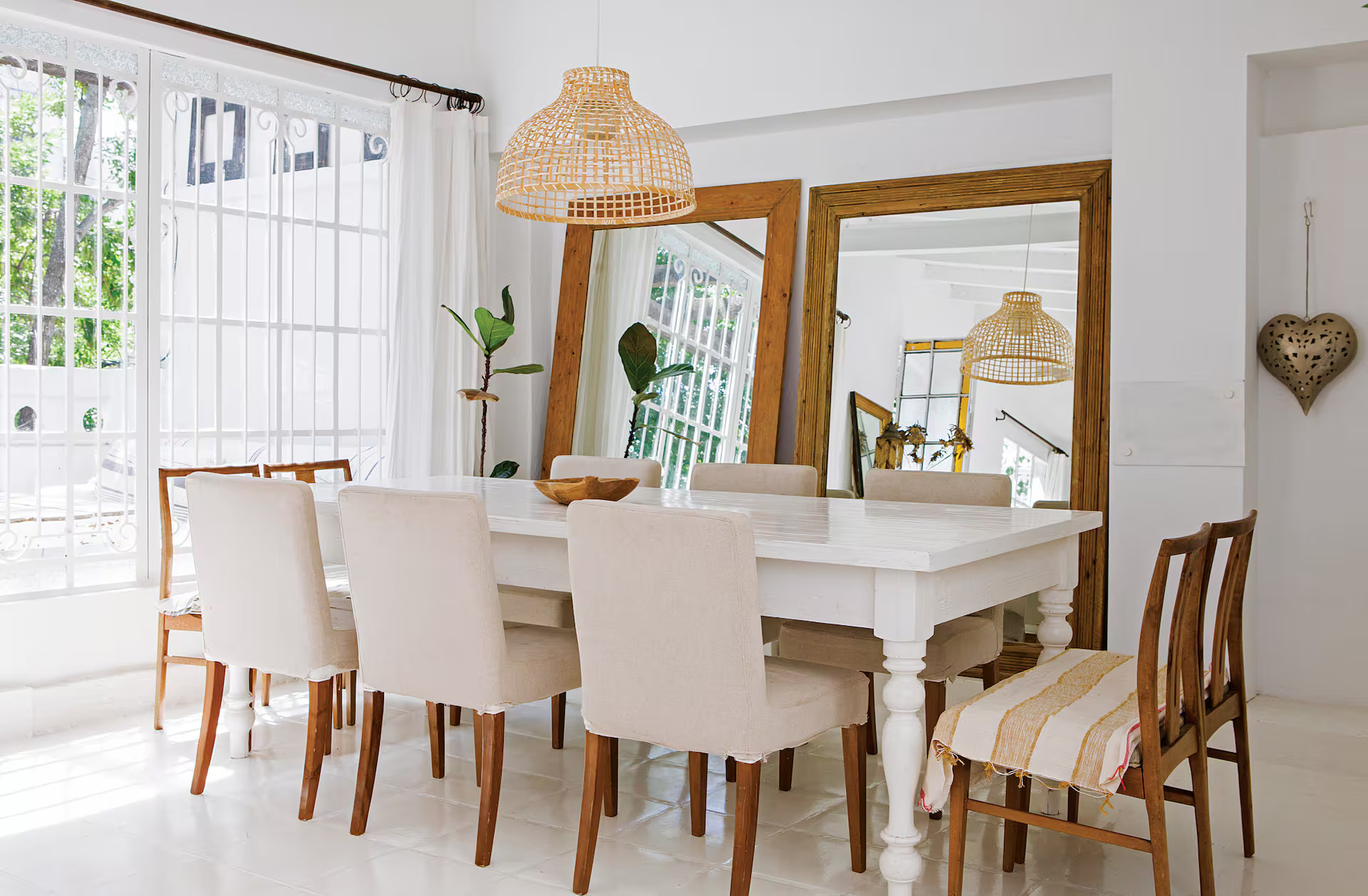 salle à manger décoration rustique chic et vintage