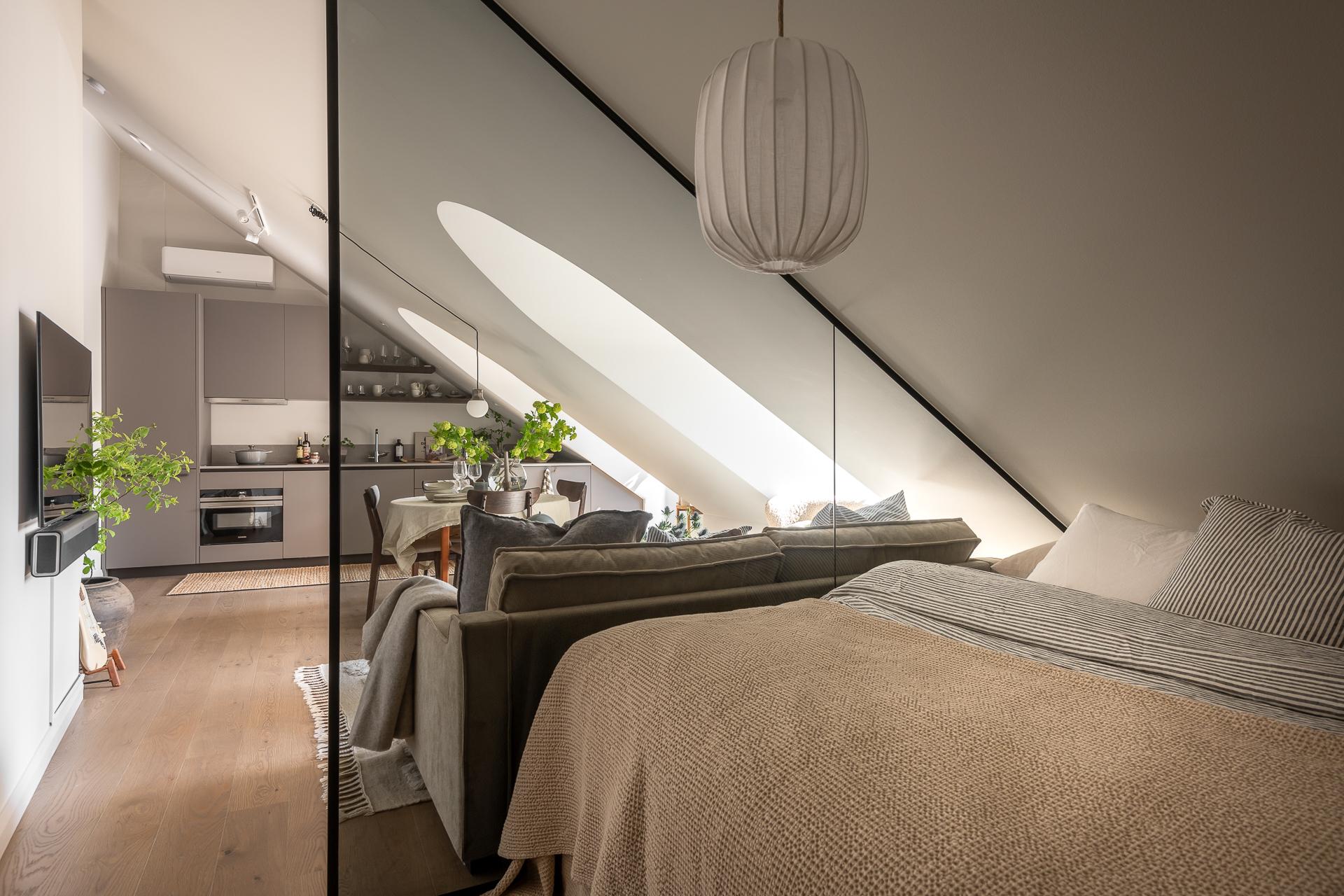 chambre avec paroie vitrée
