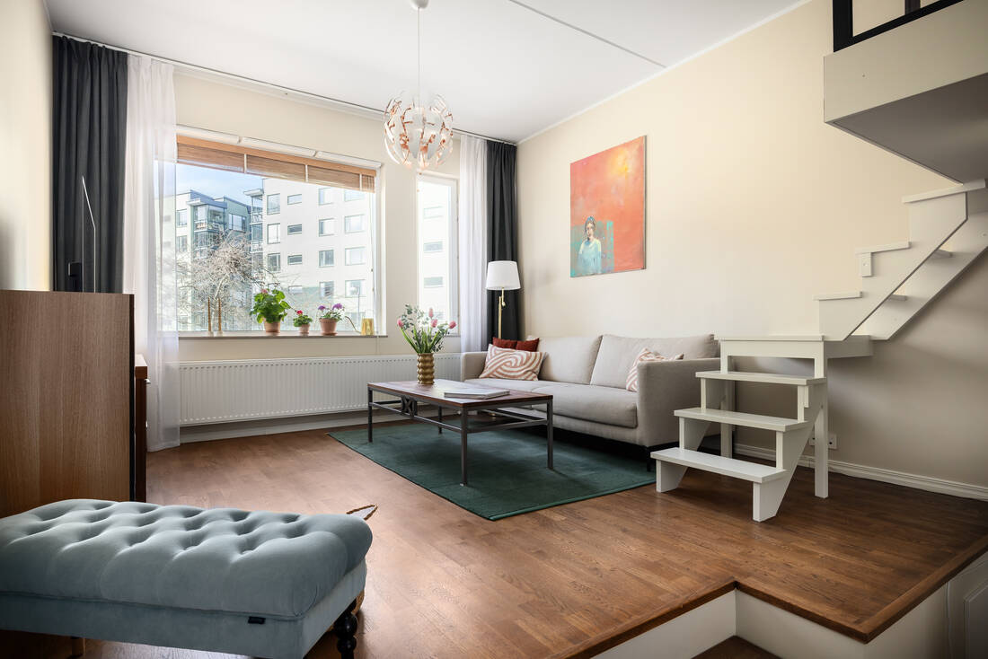 salon avec chambre en duplex décoration contemporaine salon avec chambre en duplex décoration contemporaine