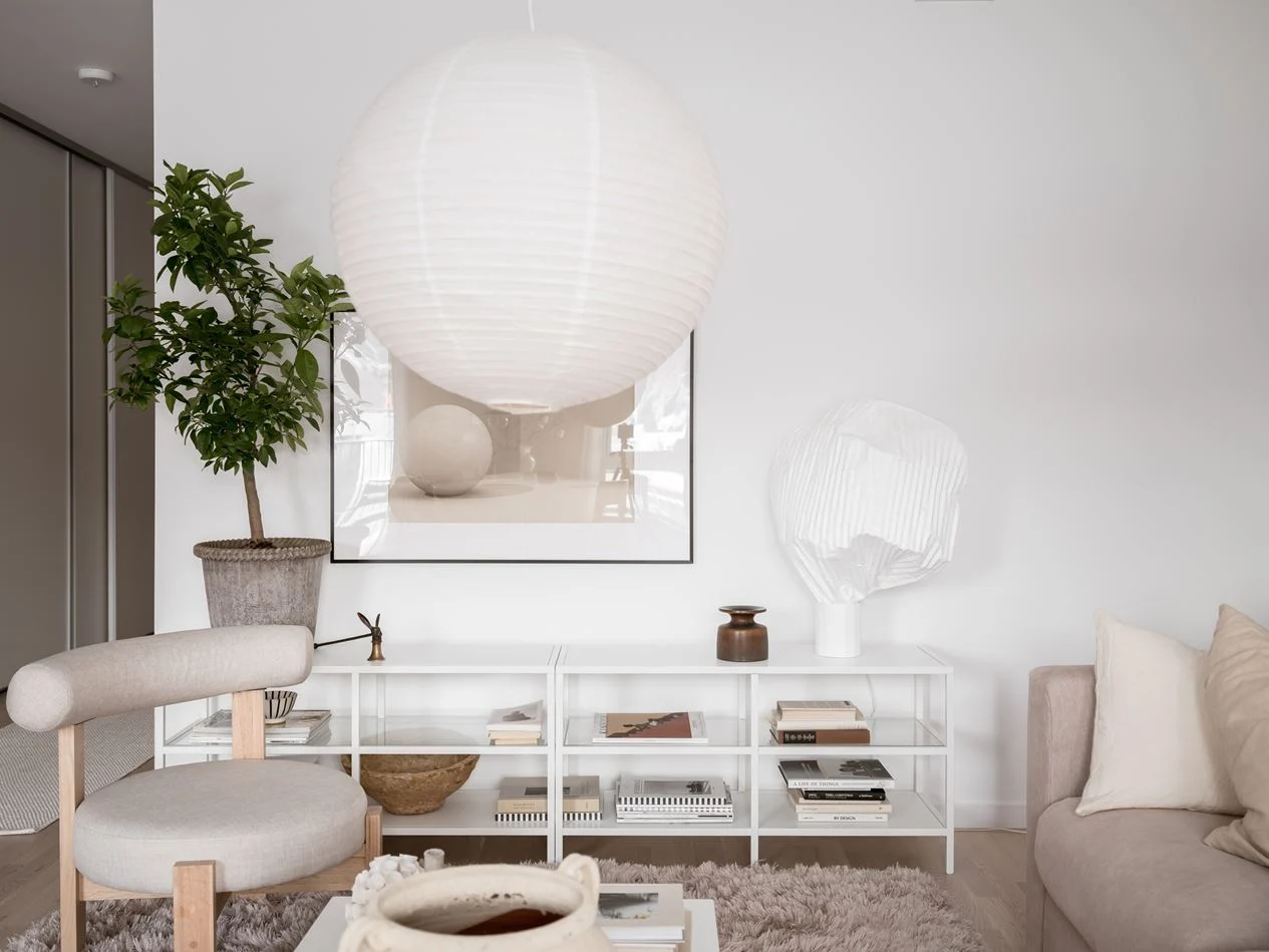 salon décoration beige scandinave