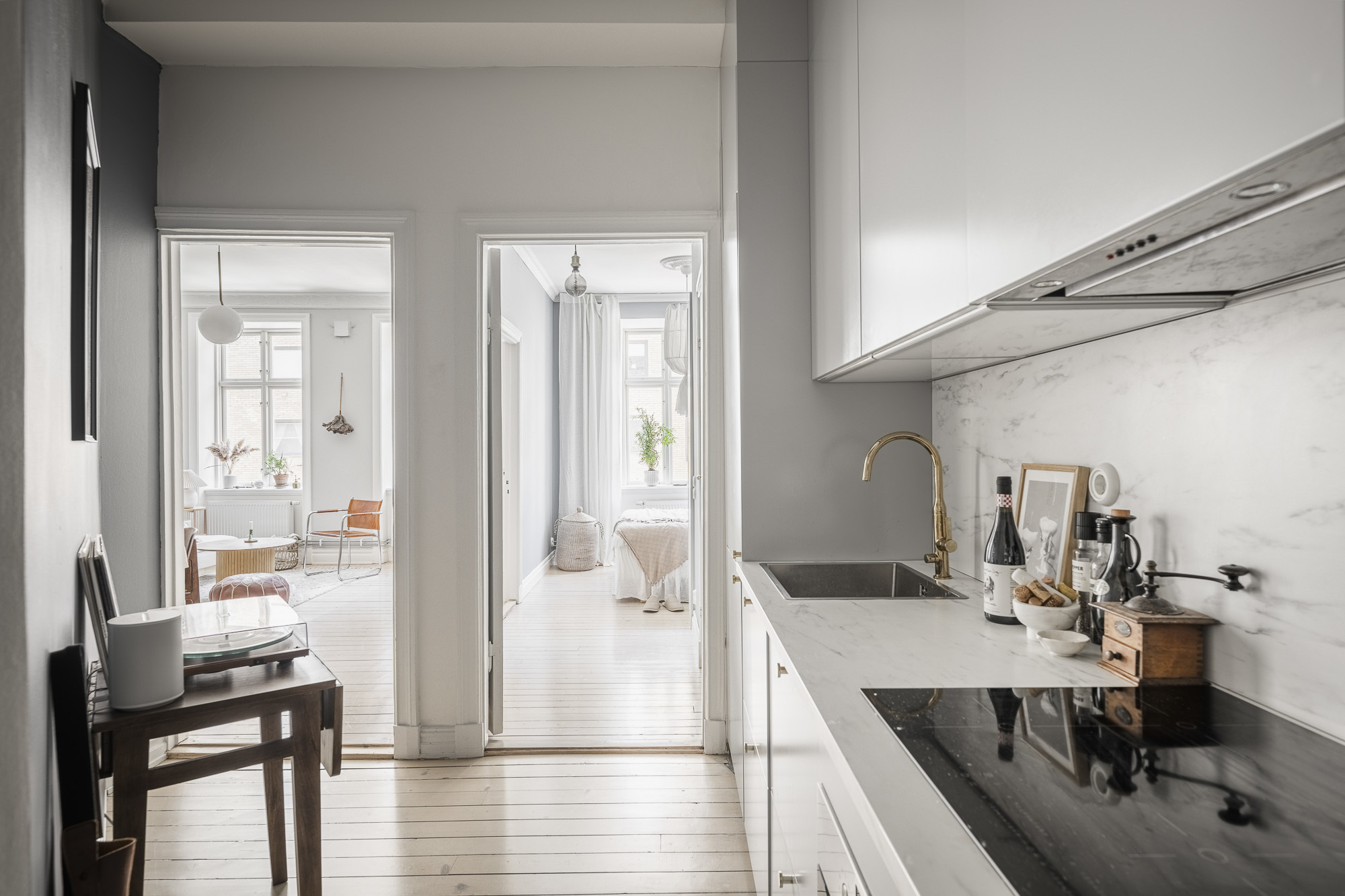 cuisine installée dans l'entrée