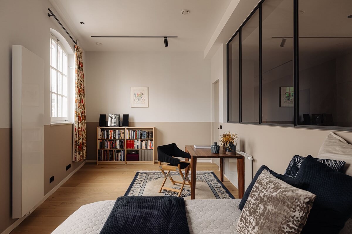 chambre avec verrière appartement contemporain