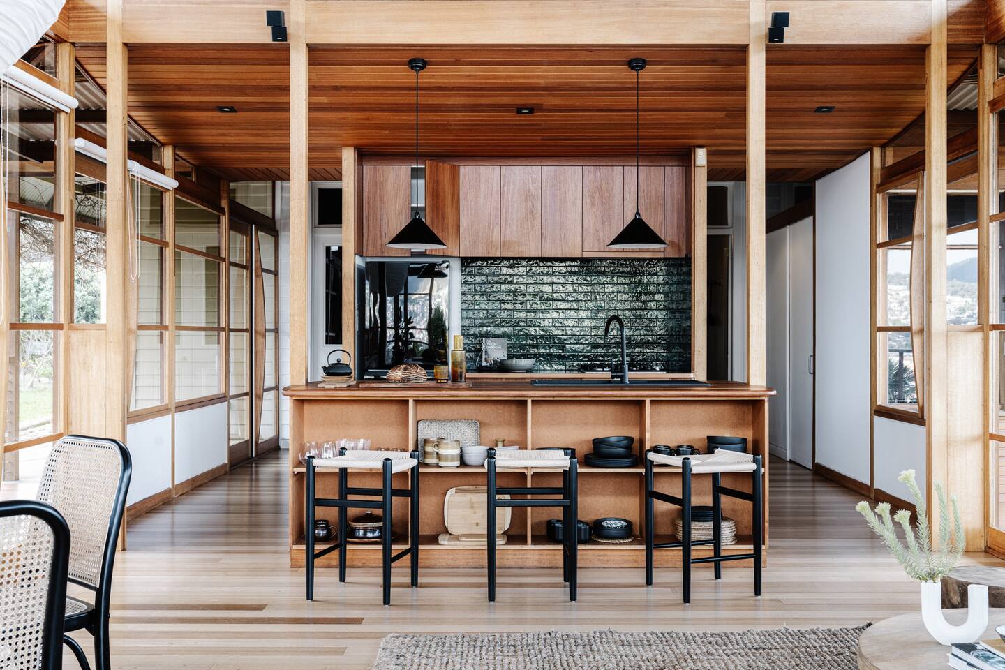 cuisine contemporaine en bois maison Tasmanie cuisine contemporaine en bois maison Tasmanie