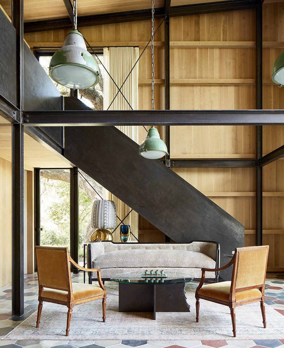 salon maison architecte Jewell Box par Mell Lawrence Architects