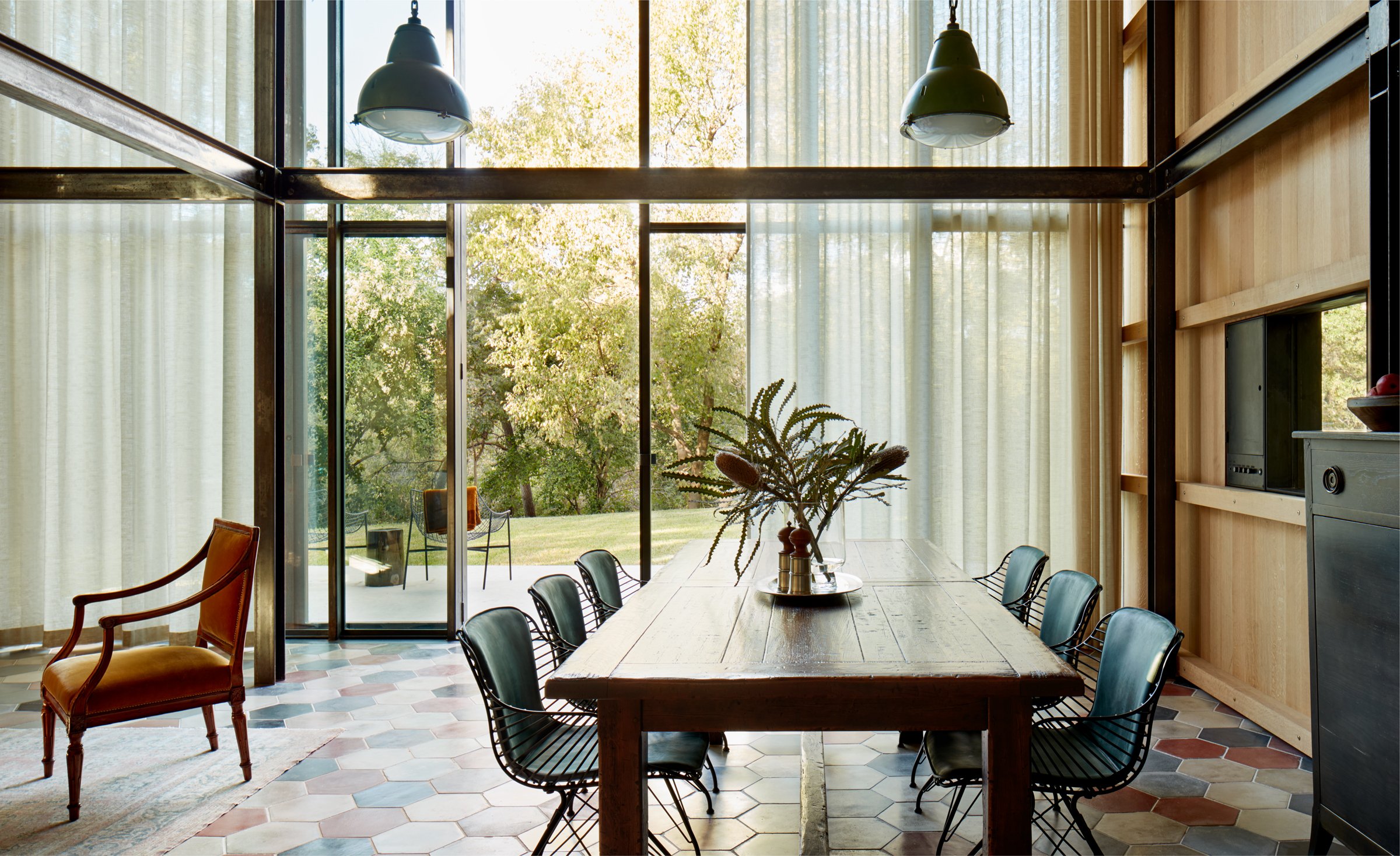 salon maison architecte Jewell Box par Mell Lawrence Architects