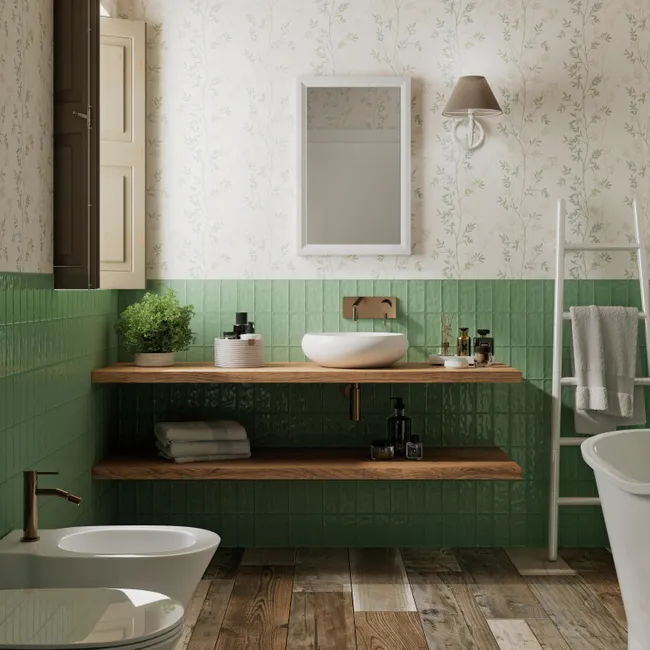 salle de bain style campagne chic par Leroy Merlin salle de bain style campagne chic par Leroy Merlin