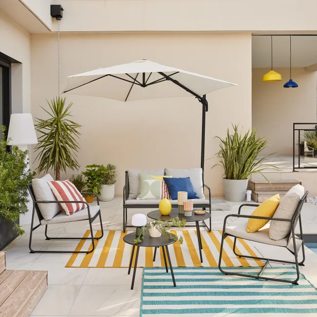 terrasse en ville Leroy Merlin mobilier extérieur design métal terrasse en ville Leroy Merlin mobilier extérieur design métal