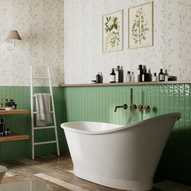 salle de bain vintage style campagne chic par Leroy Merlin salle de bain vintage style campagne chic par Leroy Merlin