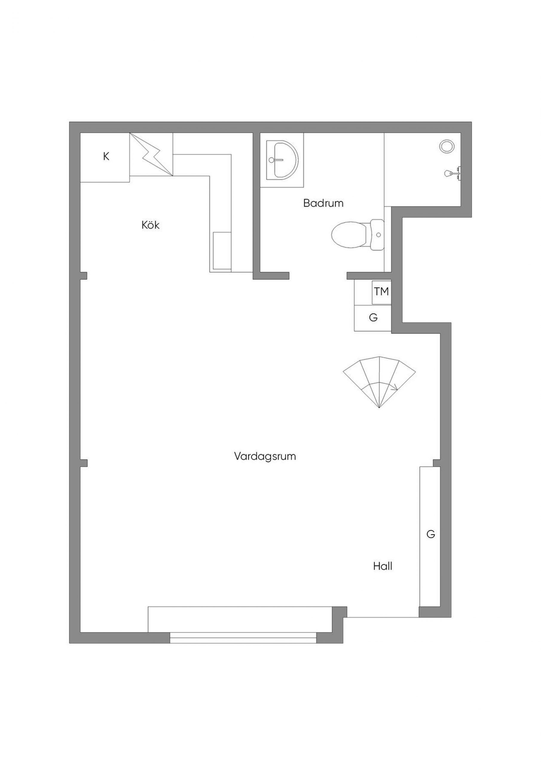 plan mini loft 58m2