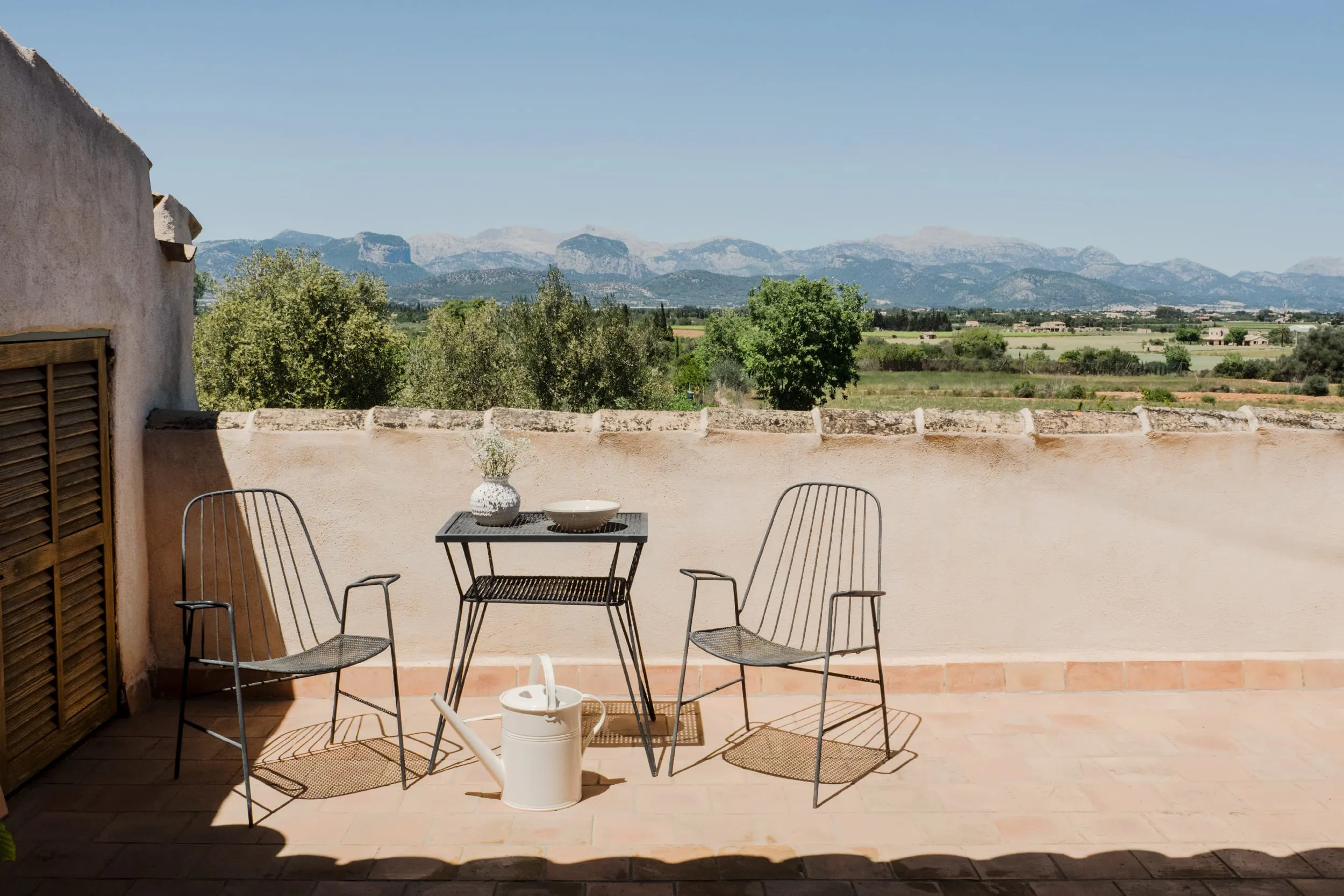 terrasse sur le toit maison en pierres avec piscine Majorque terrasse sur le toit maison en pierres avec piscine Majorque