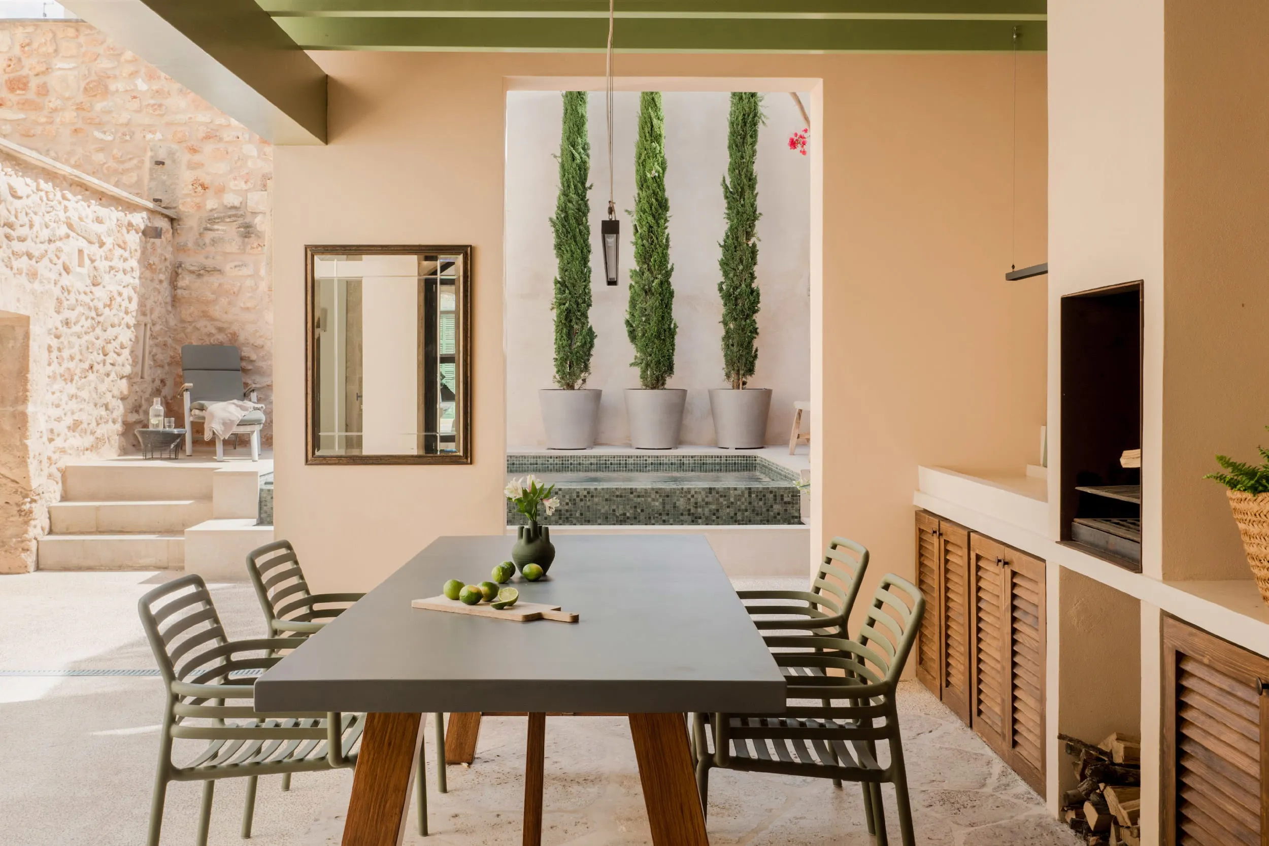 terrasse avec cuisine d terrasse avec cuisine d'été et pergola