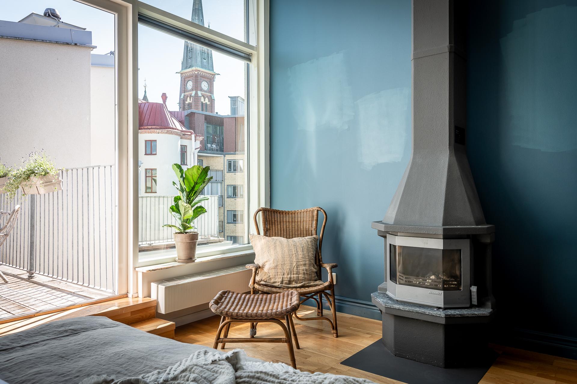 chambre bleue avec cheminée décoration contemporaine chambre bleue avec cheminée décoration contemporaine