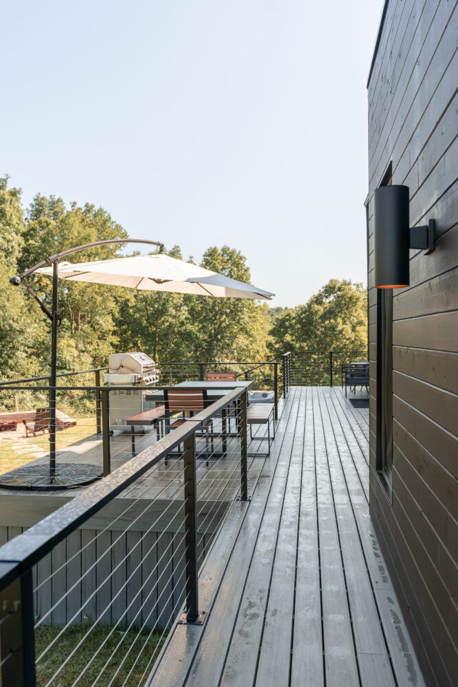 terrasse bois maison en bois Villa Prairie