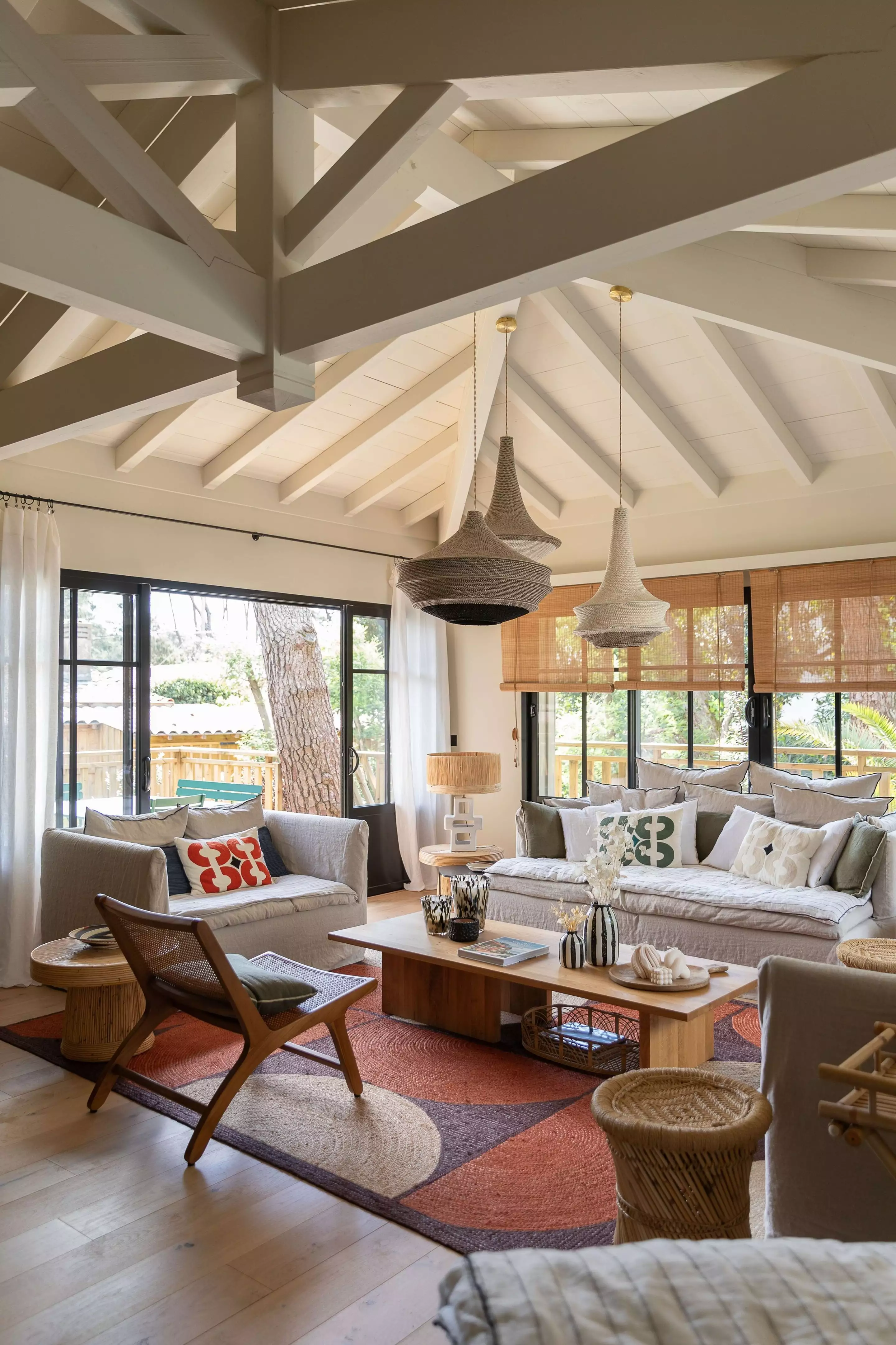 salon maison en bois Cap Ferret