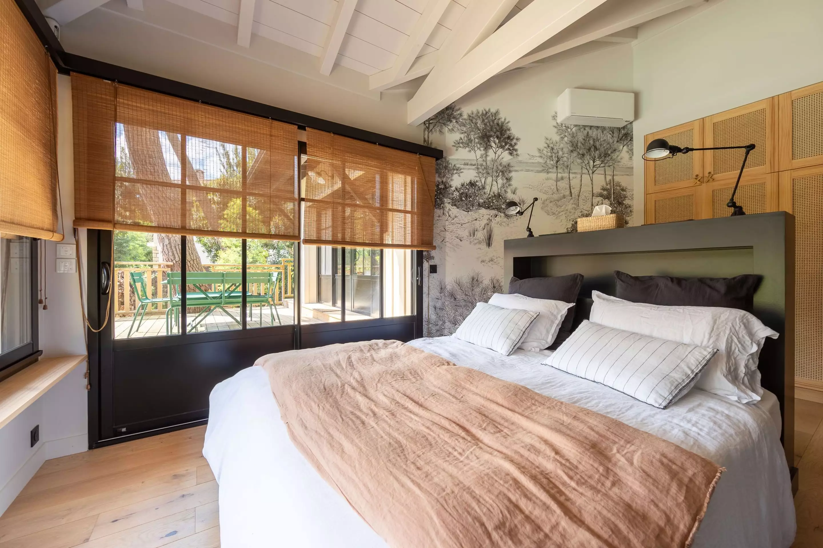 chambre maison en bois Cap Ferret