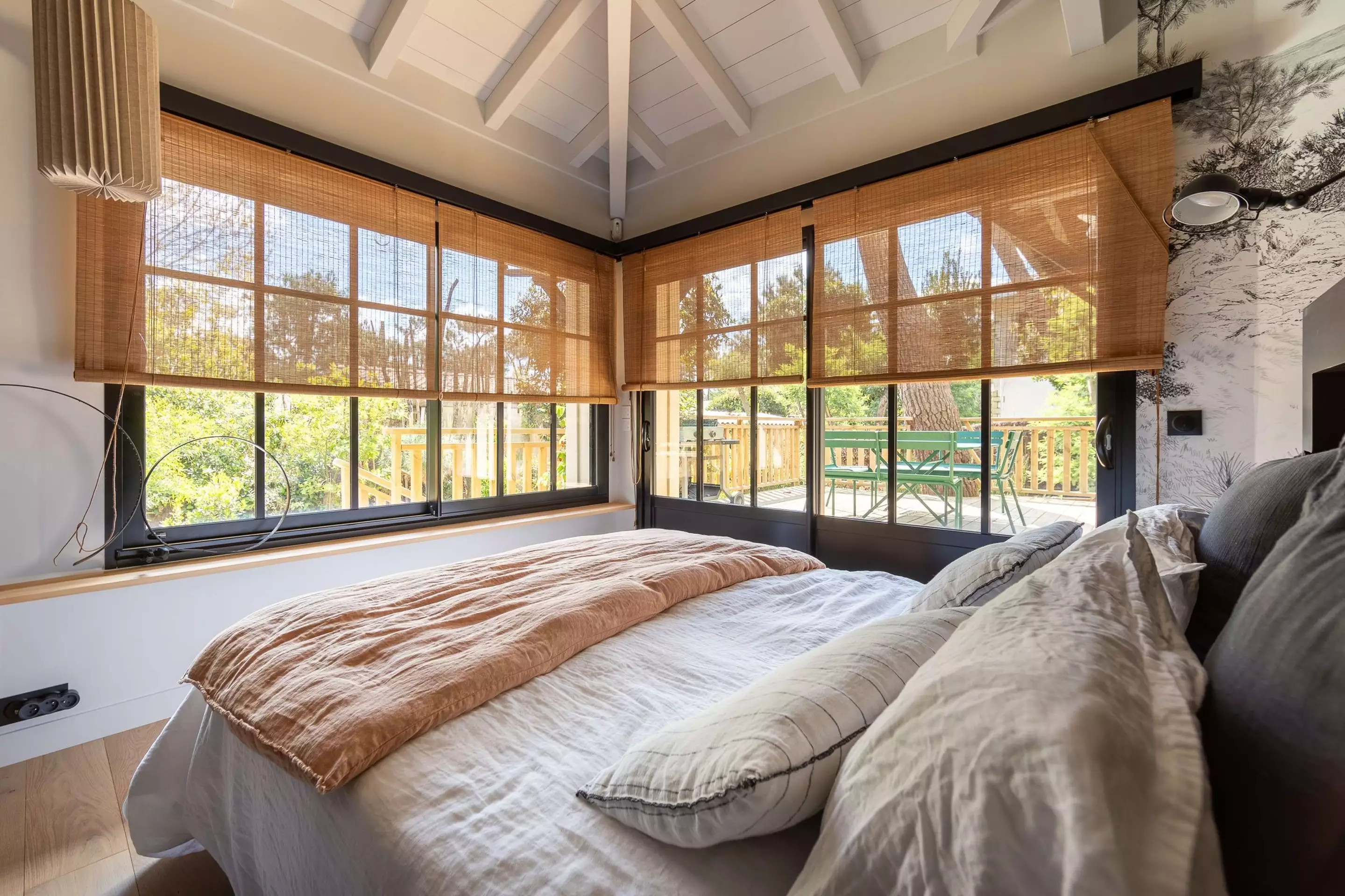 chambre maison en bois Cap Ferret