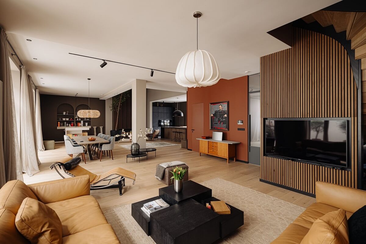 salon décoration contemporaine appartement contemporain
