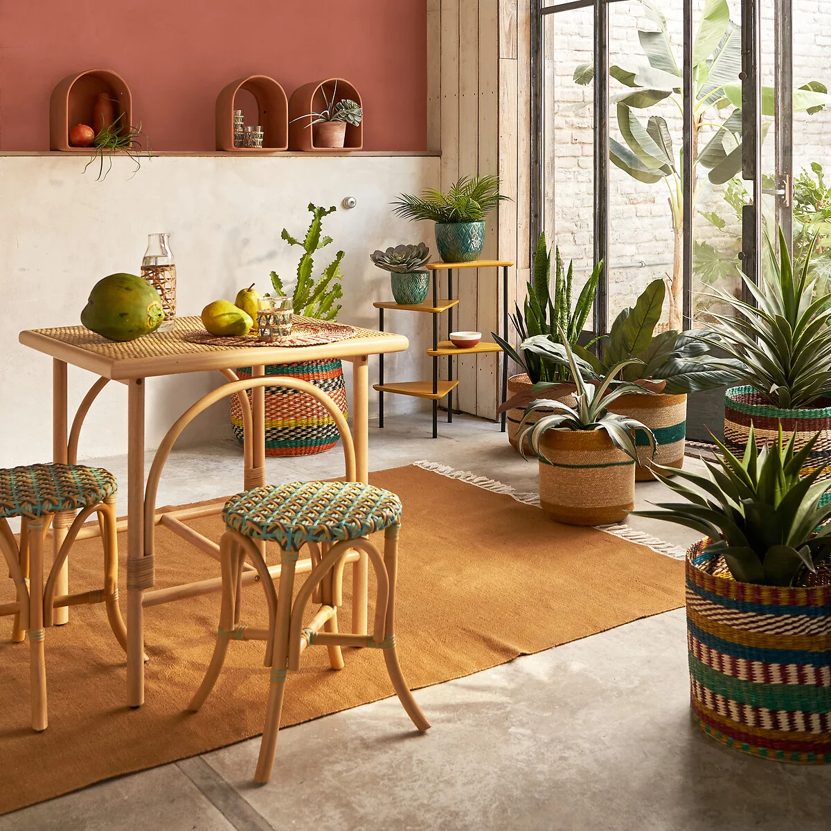 mobilier rotin vintage