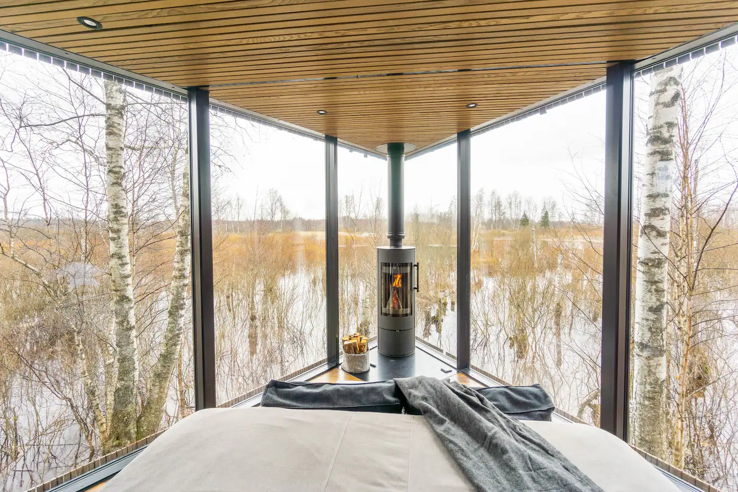 chambre petite maison en bois Maidla Nature Villa