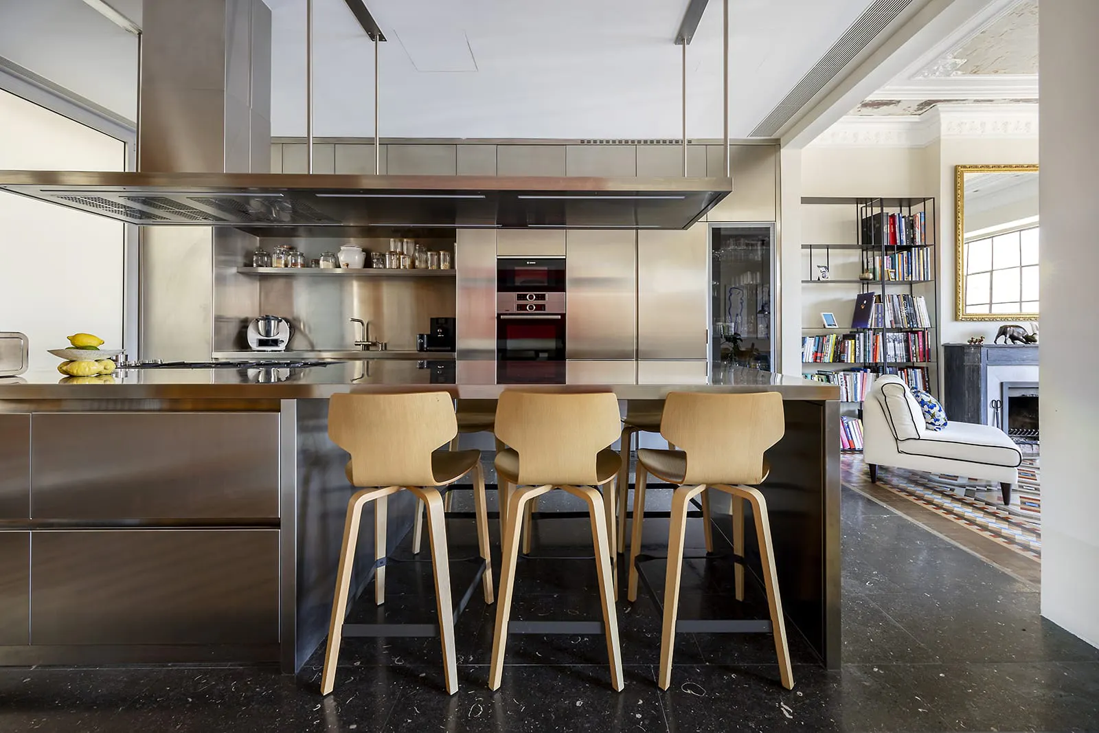 cuisine design bois inox