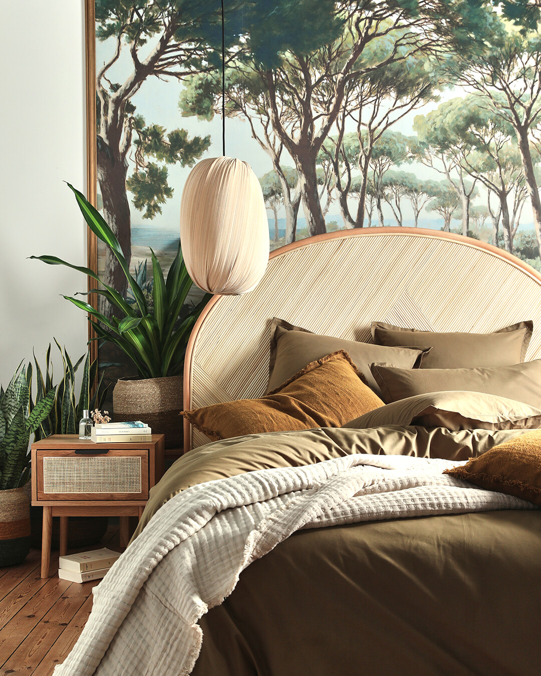 chambre avec papier-peint panoramique 