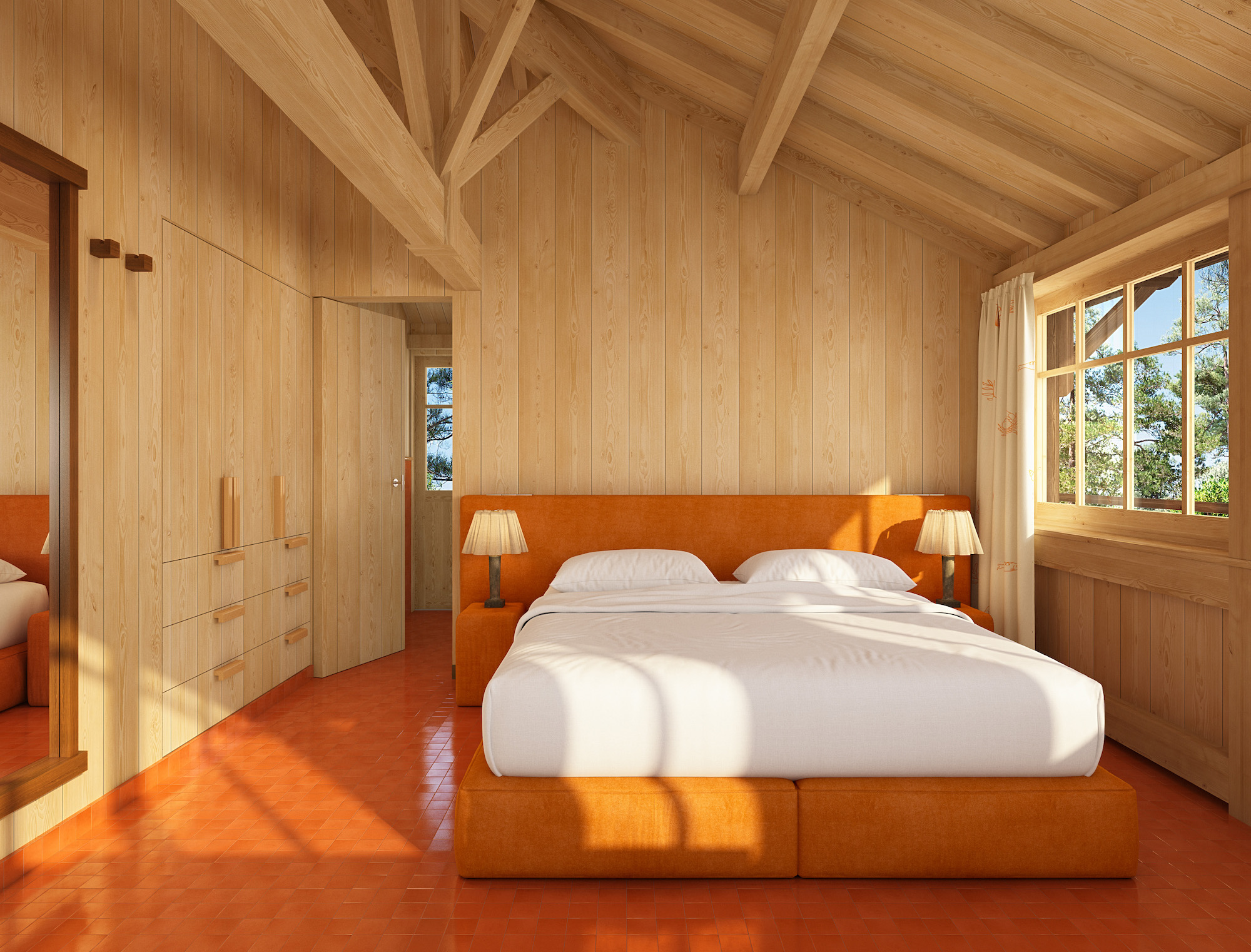 chambre maison en bois Le Cœur du Ferret Iconic House chambre maison en bois Le Cœur du Ferret Iconic House