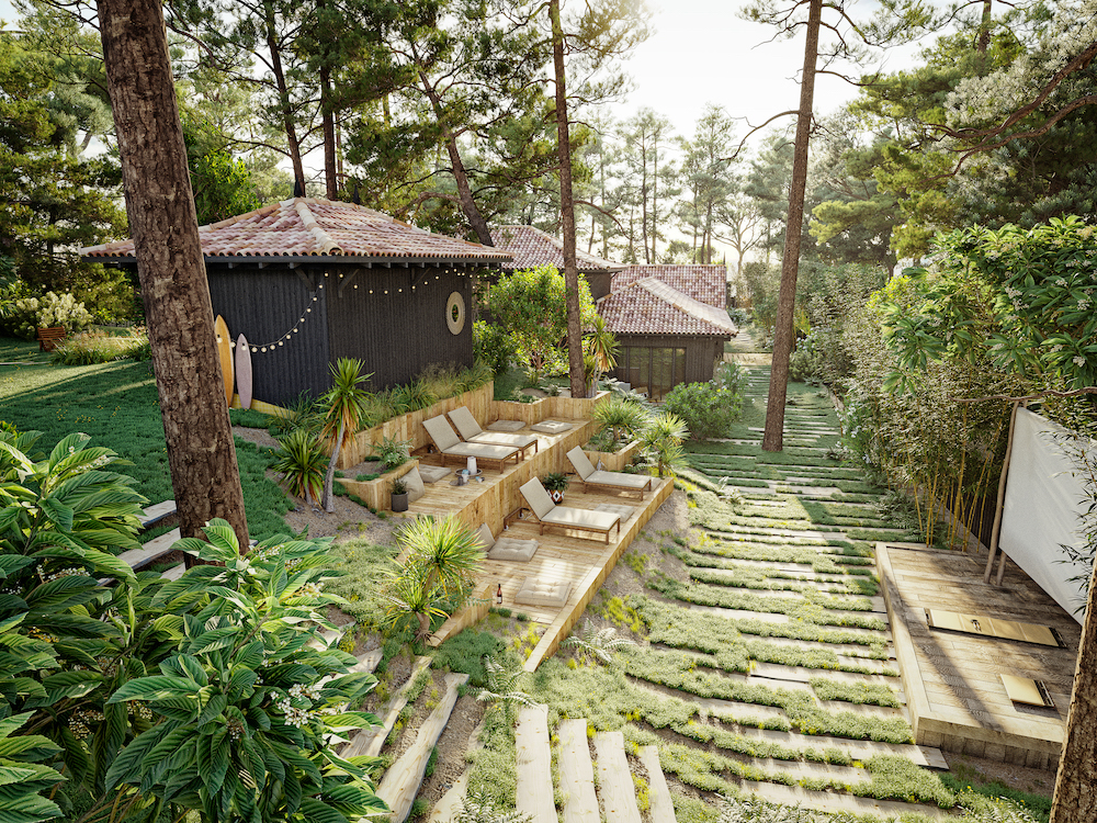 cinéma en plein air maison en bois Le Cœur du Ferret Iconic House cinéma en plein air maison en bois Le Cœur du Ferret Iconic House