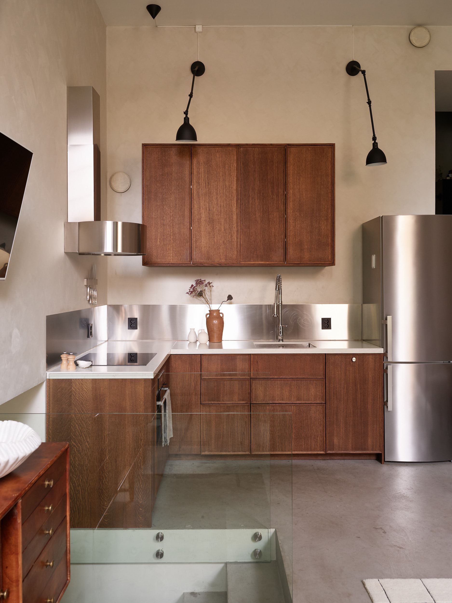 cuisine noyer et inox cuisine noyer et inox