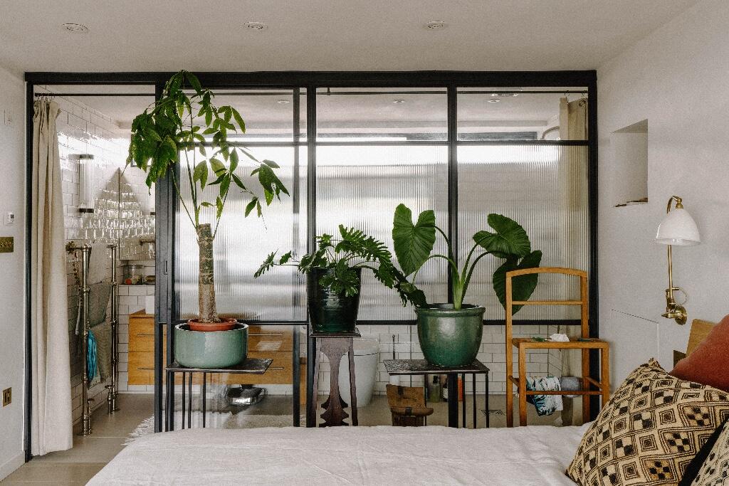 chambre avec verrière maison familiale victorienne à Londres