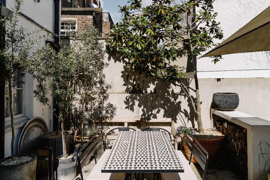 cour jardin maison familiale victorienne à Londres
